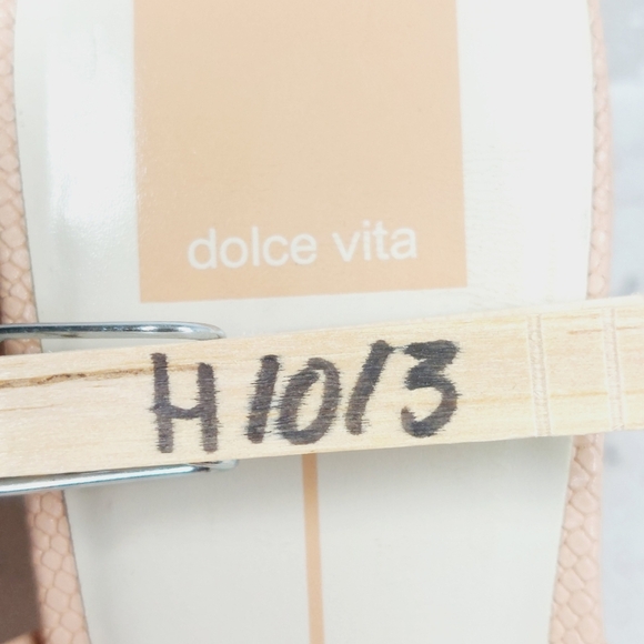 NEW Dolce Vita Cream White Leather Square Toe Heeled Sandals H1013 - Picture 13 of 13